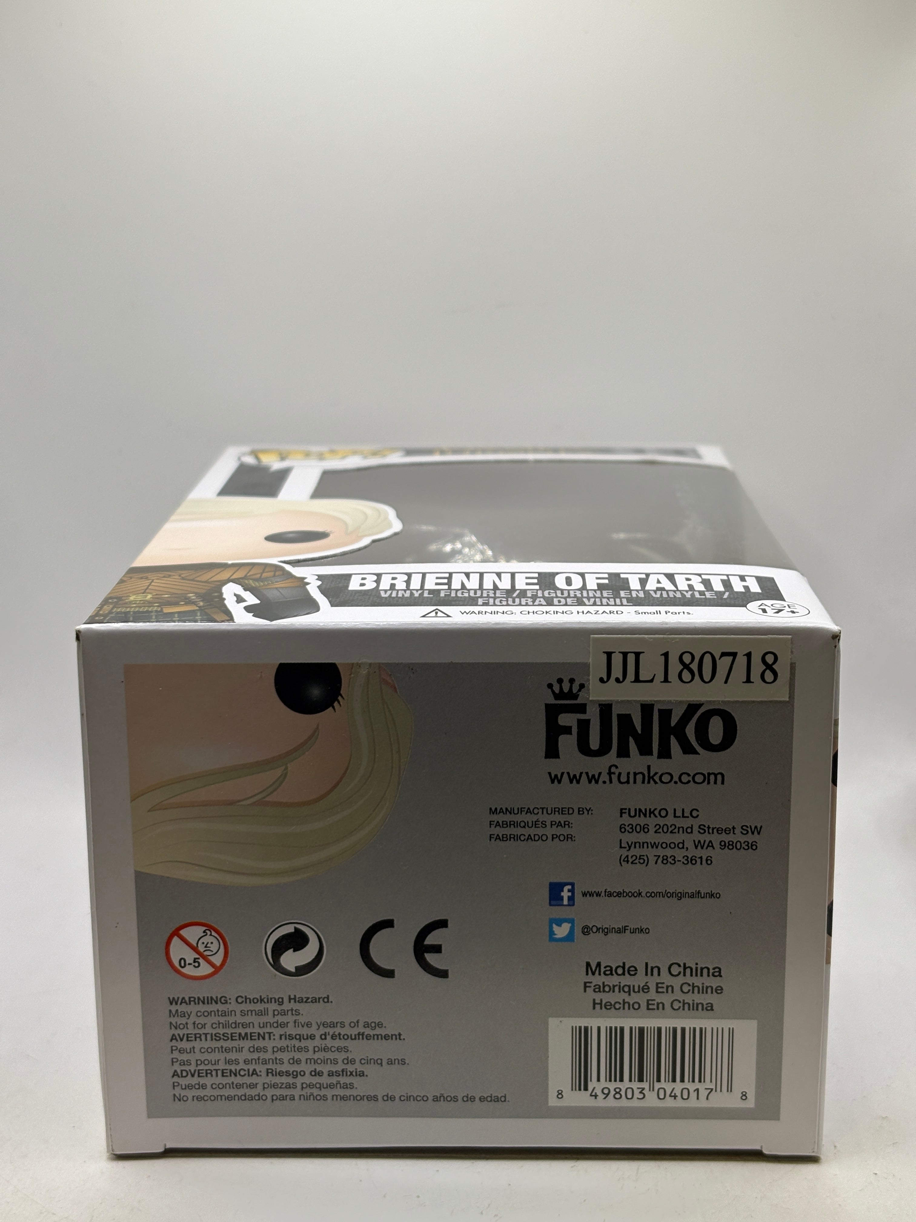Funko POP! Game of Thrones #13 Brienne of Tarth Vinyl Figure, bottom of box